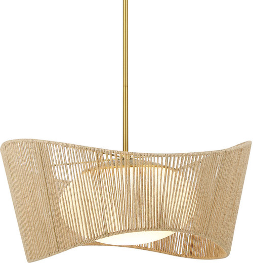 Minka Lavery 6576-695 Key Largo Modern Soft Brass Hanging Pendant Lighting