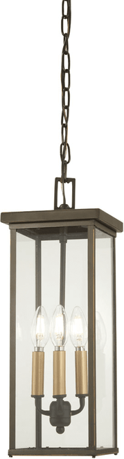 Minka Lavery The Great Outdoors 72584-143C Casway Modern Oil Rubbed Bronze with Gold Highlights Outdoor Pendant Hanging Light