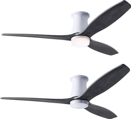 Modern Fan Company ARB-FM-GW-54-EB Arbor Flush DC Contemporary Gloss White LED 54" Home Ceiling Fan