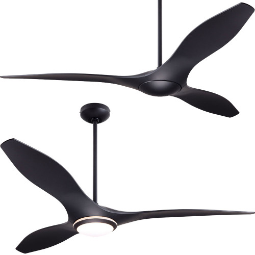 Modern Fan Company BRI-MB-56 IC/Brisa DC Contemporary Matte Black w/ Matte Black Blades LED 56" Ceiling Fan