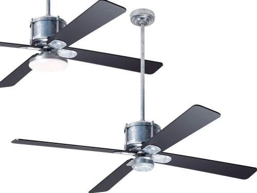 Modern Fan Company IND-GV-50-BK Industry DC Modern Galvanized LED 50" Ceiling Fan