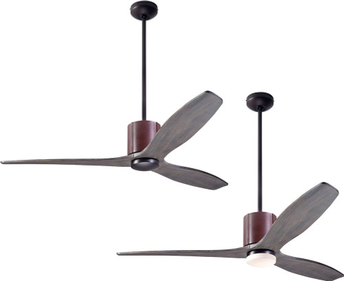 Modern Fan Company LLX-DBCH-54-GY LeatherLuxe DC Modern Dark Bronze with Chocolate Leather LED 54" Ceiling Fan