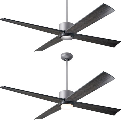 Modern Fan Company NOU-GTMB-56-EB Nouveau DC Contemporary Graphite w/ Matte Black Finish w/ Ebony Blades LED 56" Home Ceiling Fan