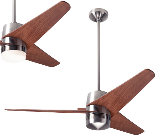 Modern Fan Company VEL-BN-48-MG Velo DC Modern Bright Nickel LED 48" Ceiling Fan