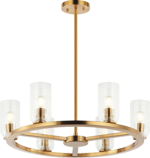 Matteo C34006AG Westlock Contemporary Aged Gold Brass Chandelier Light