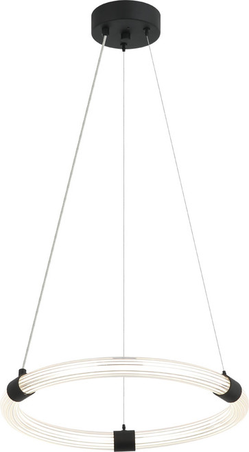 Matteo C34816MB Inkara Contemporary Matte Black LED 16" Drop Lighting Fixture