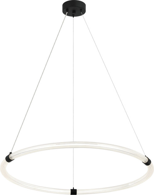Matteo C34832MB Inkara Contemporary Matte Black LED 31.5" Pendant Lighting