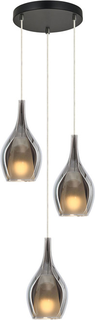 Matteo C37503MBSM Jericho Contemporary Matte Black Multi Ceiling Light Pendant