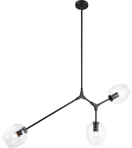 Matteo C49703BK Cherry Blossoms Modern Black Chandelier Light