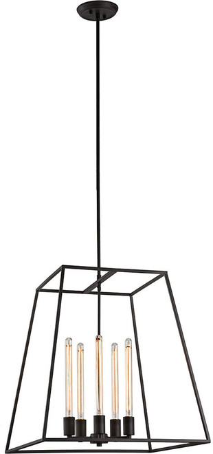 Matteo C57005RB Candor Modern Rusty Black 22" Foyer Lighting Fixture