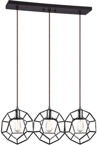 Matteo C54643RB Geometry Series Modern Rusty Black Multi Ceiling Light Pendant