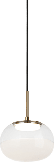 Matteo C60501AGWH Jayce Modern Aged Gold Brass LED 8" Mini Drop Lighting Fixture