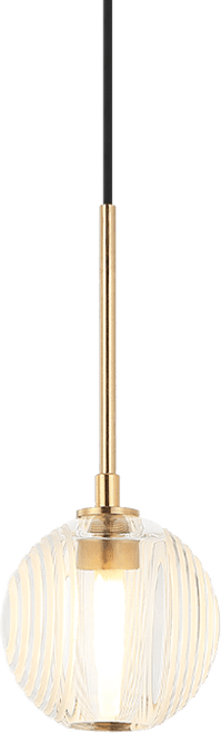 Matteo C61601AGCL Jemyca Modern Aged Gold Brass Mini Pendant Lamp