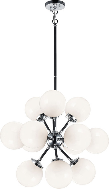 Matteo C62812CHOP Soleil Contemporary Chrome Hanging Chandelier