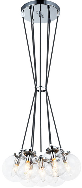 Matteo C63007CHCL The Bougie Modern Chrome Multi Ceiling Pendant Light
