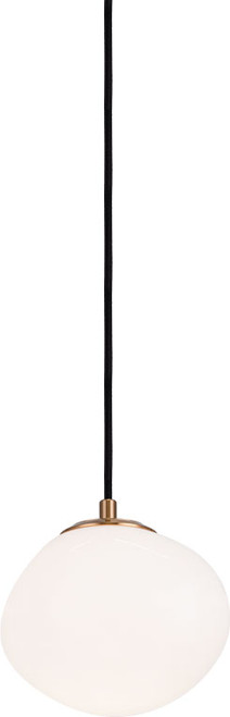 Matteo C63601AGOP Melotte Modern Aged Gold Brass Mini Pendant Light Fixture