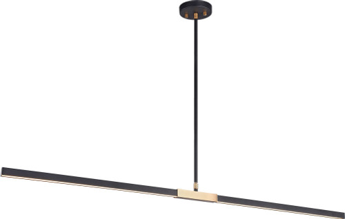 Matteo C64749MBAG Lineare Modern Matte Black & Aged Gold Brass LED Island Lighting