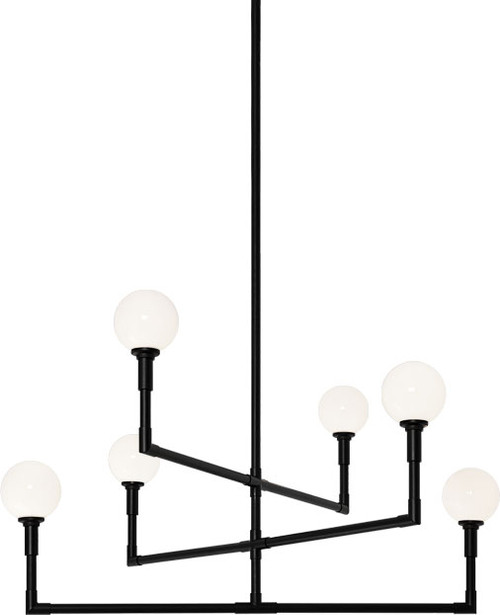 Matteo C64806BKOP Candlestix Contemporary Black Chandelier Light