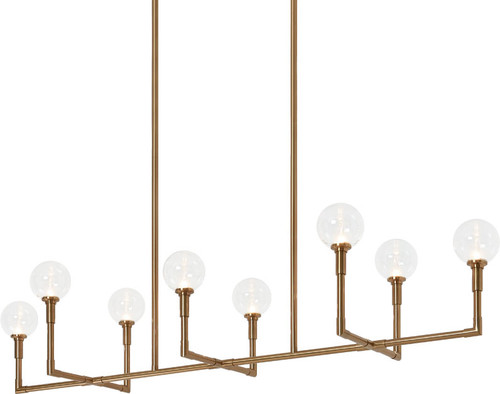 Matteo C64808AGCL Candlestix Modern Aged Gold Brass Island Light Fixture