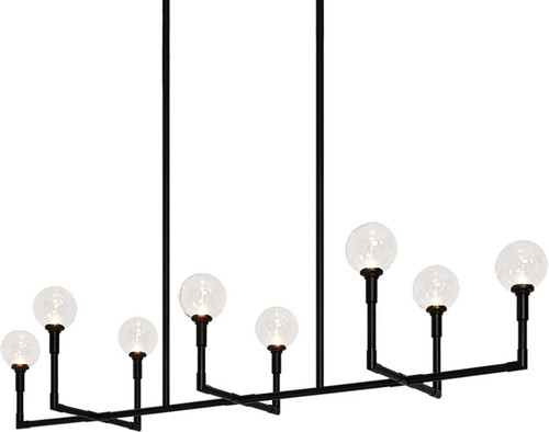 Matteo C64808BKCL Candlestix Modern Black Island Lighting