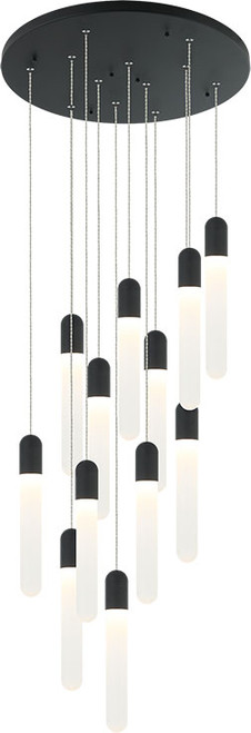 Matteo C65812MB Aydin Matte Black LED Multi Pendant Lamp