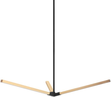 Matteo C66813MBAG Asterisk Contemporary Brass Hanging Lamp
