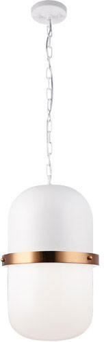 Matteo C73803WHOP Tillie Modern White 11" Mini Hanging Light Fixture