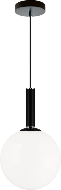 Matteo C75311BKOP Stellar Contemporary Black Mini Hanging Pendant Lighting