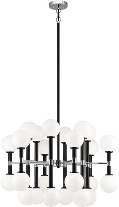 Matteo C75324BKOP Stellar Contemporary Black 30" Ceiling Chandelier