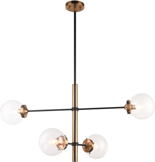 Matteo C78104AGCL Enchant Modern Aged Gold Brass Mini Hanging Chandelier