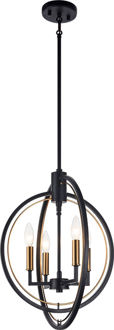 Matteo C78604BK Odyssey Modern Black Foyer Light Fixture