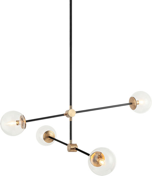 Matteo C78714AGCL Cosmic Contemporary Aged Gold Brass Ceiling Chandelier
