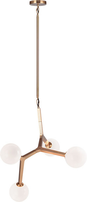 Matteo C81514AGOP Rami Contemporary Aged Gold Brass 25" Chandelier Light