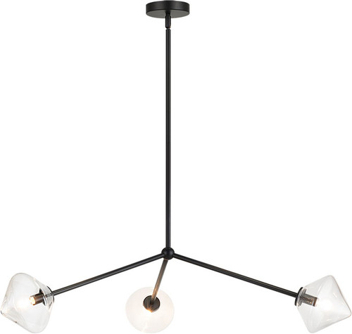 Matteo C81743BKCL Novo Contemporary Black Chandelier Lighting