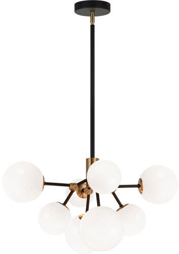 Matteo C83008AGOP Novu Modern Aged Gold Brass Mini Chandelier Light