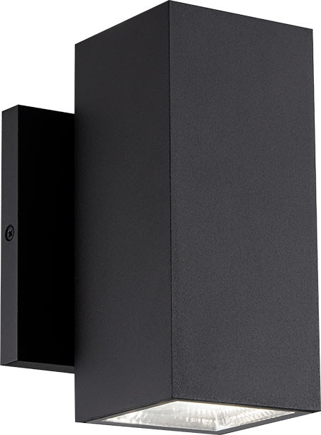 Matteo E20612MB Kubular Contemporary Matte Black LED Outdoor Light Sconce
