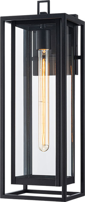 Matteo E20203MB Stratford Contemporary Matte Black Exterior Lamp Sconce