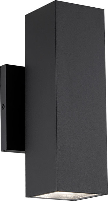 Matteo E20622MB Kubular Modern Matte Black LED Exterior Wall Lamp