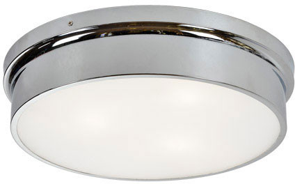 Matteo M12803CH Ciotola Modern Chrome 15" Flush Mount Lighting