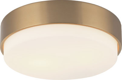 Matteo M13202AG Quintz Contemporary Aged Gold Brass 12" Ceiling Lighting
