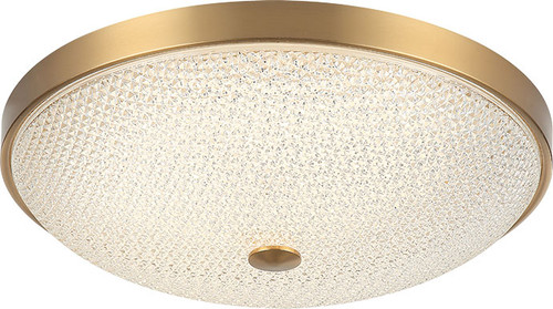 Matteo M19316AG Bella Modern Aged Gold Brass LED 16.5" Ceiling Light Fixture