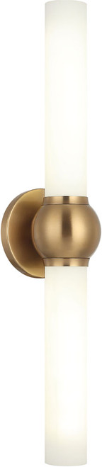 Matteo S00612AG Pierce Contemporary Aged Gold Brass LED Light Sconce