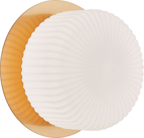 Matteo S01301AGOP Knobbel Contemporary Aged Gold Brass LED Wall Sconce Lighting