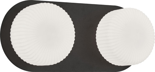 Matteo S01302MBOP Knobbel Modern Matte Black LED 2-Light Bathroom Lighting Fixture