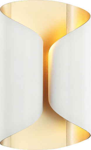Matteo S01602WH Ripcurl Contemporary White Wall Lamp