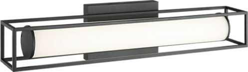 Matteo S02320MB Flannigan Contemporary Matte Black LED 1-Light Vanity Light Fixture