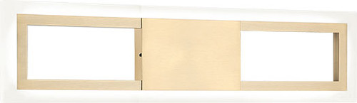 Matteo S02518AG Valance Contemporary Aged Gold Brass LED 18" Bathroom Lighting Fixture