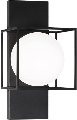 Matteo S03811BK Squircle Contemporary Black Wall Lighting Fixture