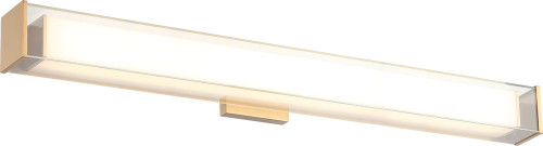 Matteo S04432AG Cardenne Contemporary Aged Gold Brass LED 31.5" Bath Sconce