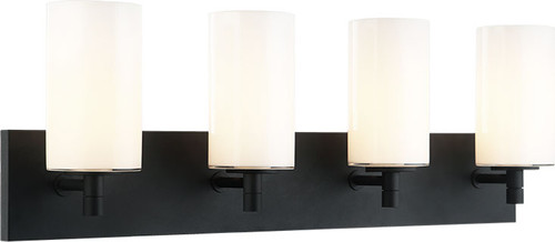 Matteo S04904MBOP Candela Matte Black 4-Light Bath Wall Sconce